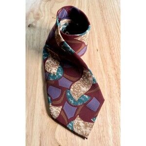 Enrico Coveri Abstract Silk Tie Vintage 90s Bold Designer Statement Tie 61" Long